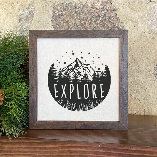 Explore - Framed Sign