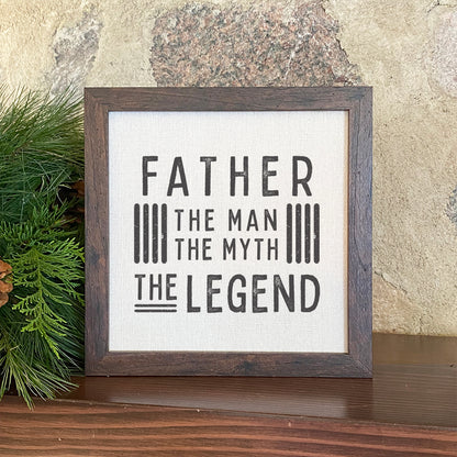 Grandpa / Father The Legend - Framed Sign
