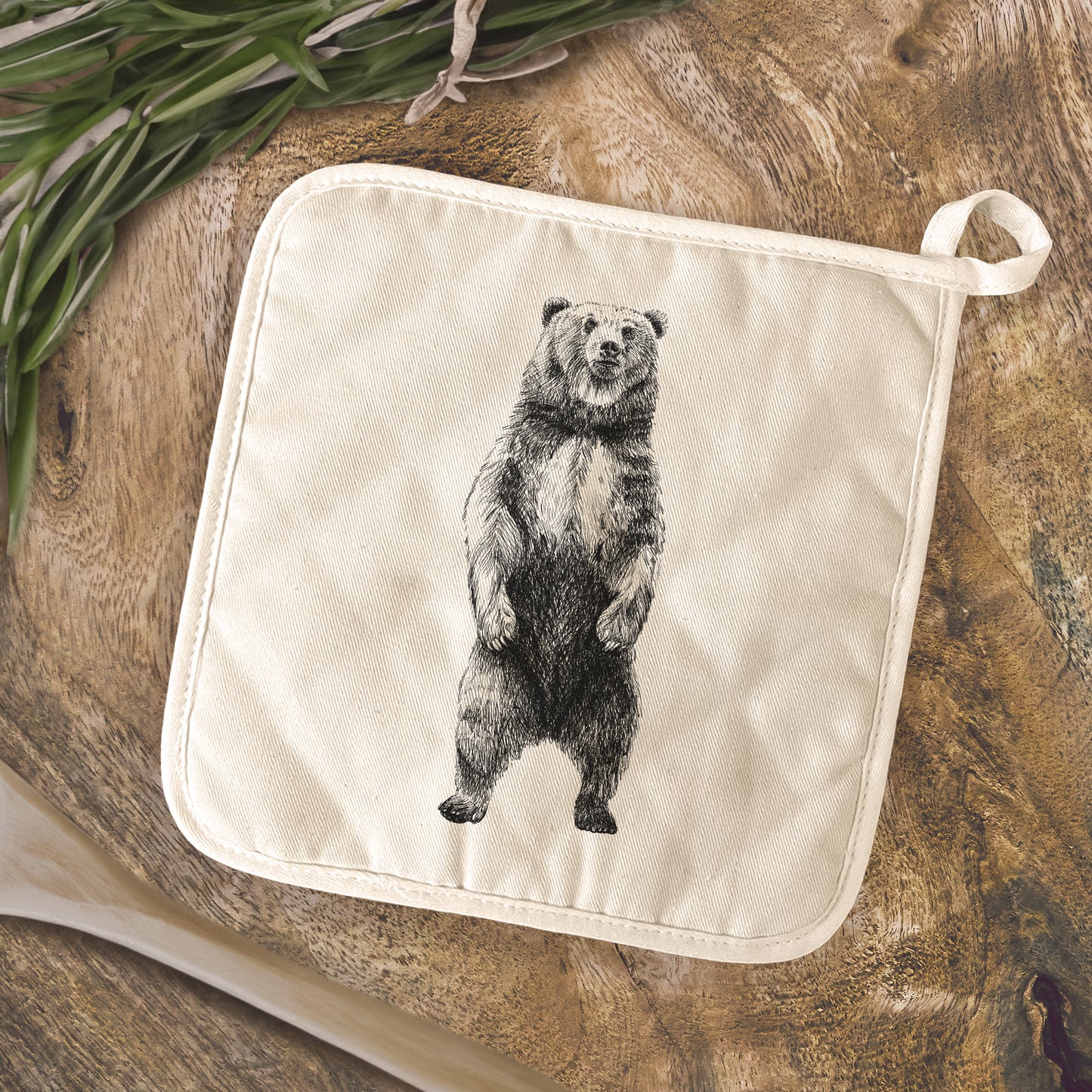 Standing Bear Sketch - Cotton Pot Holder