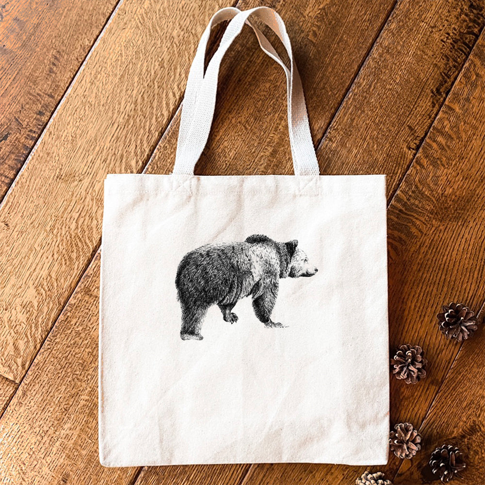 Bear Sketch - Canvas Tote Bag