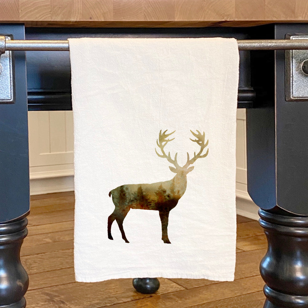 Watercolor Deer - Cotton Tea Towel