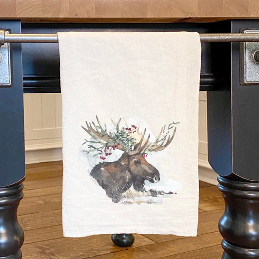 Winter Moose - Cotton Tea Towel