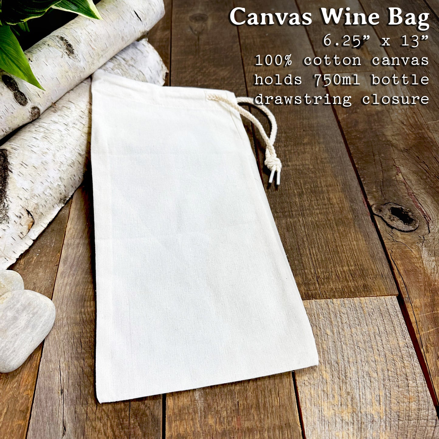 Great Outdoors w/ City, State - Canvas Wine Bag