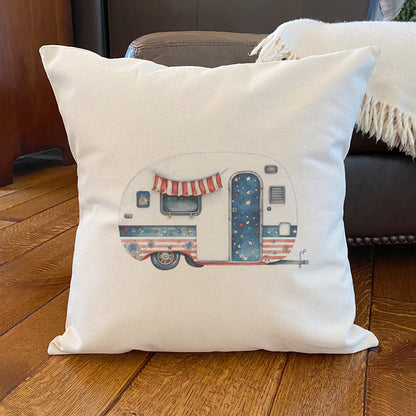 Starry Camper - Square Canvas Pillow
