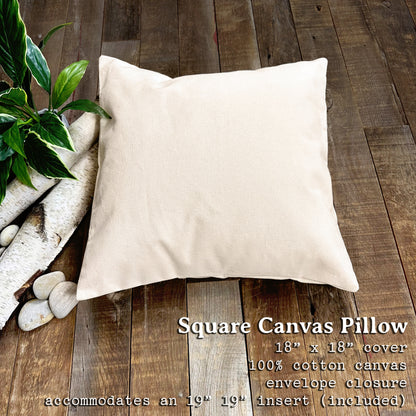 Into the Wild w/ City, State - Square Canvas Pillow