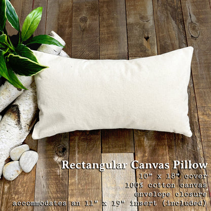 Hand Drawn Pinecones - Rectangular Canvas Pillow